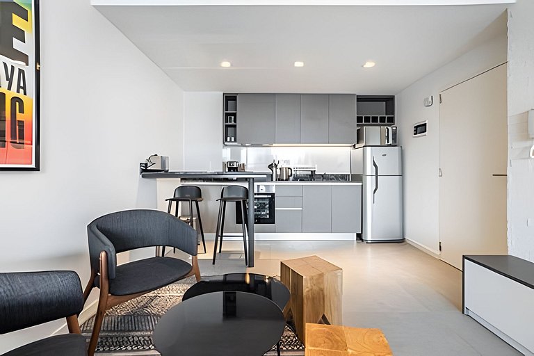 Moderno Studio con Gran Vista