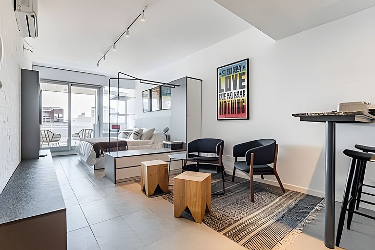 Moderno Studio con Gran Vista