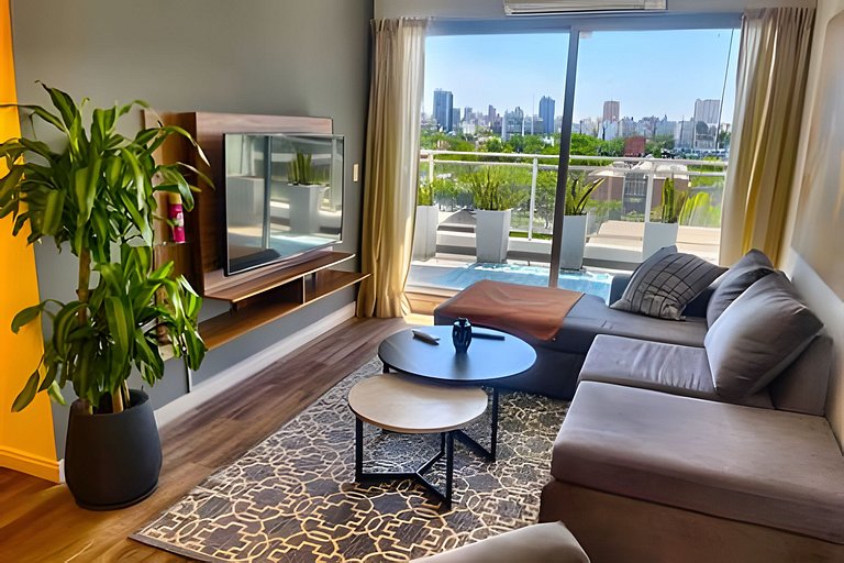 Amplio y Moderno con Piscina, BBQ, Sauna y Vistas