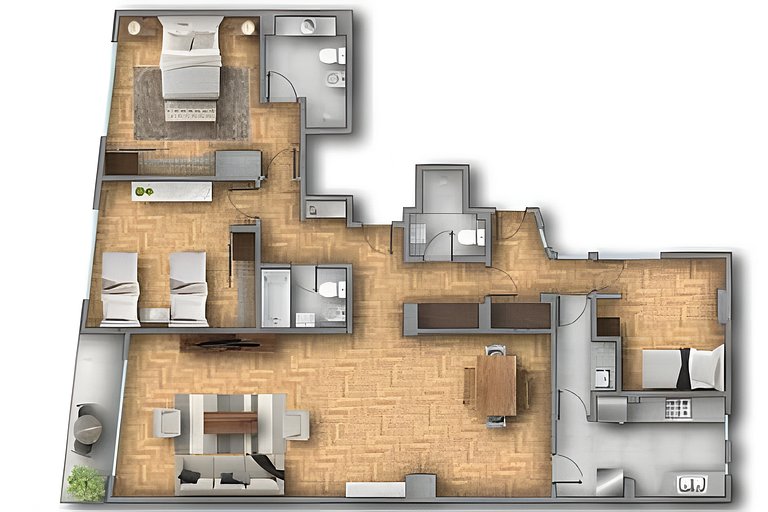 Apartamento Familiar de 3 Habitaciones en Recoleta