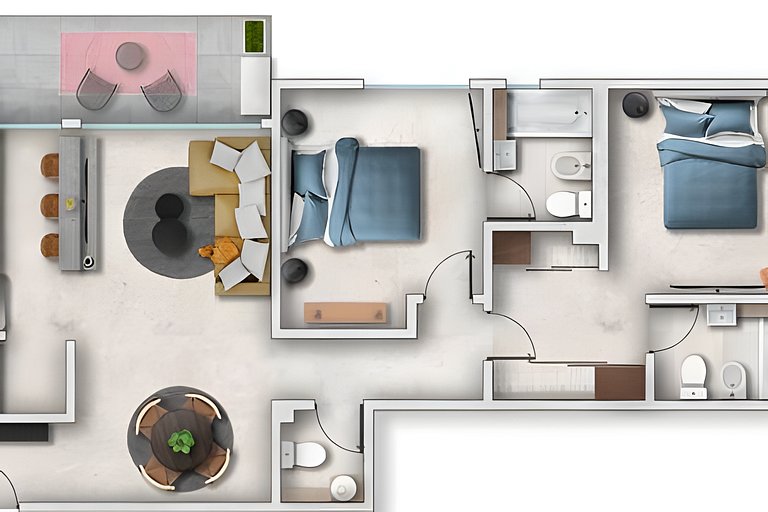 2 Suites con Vistas, Piscina, Gym en Palermo!