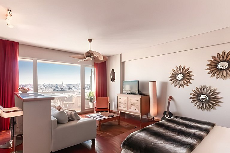 Espectacular Studio con Super Vistas, Piscina, Gym