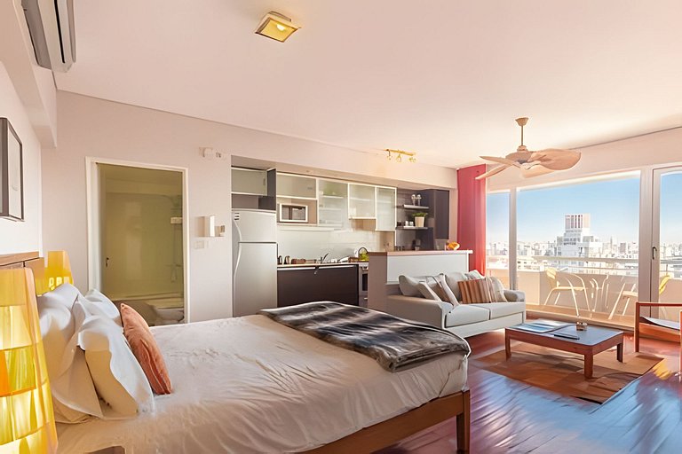 Espectacular Studio con Super Vistas, Piscina, Gym