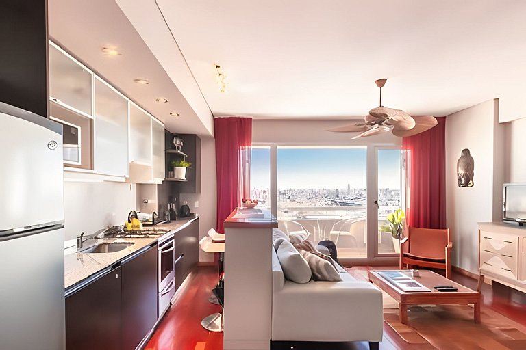 Espectacular Studio con Super Vistas, Piscina, Gym