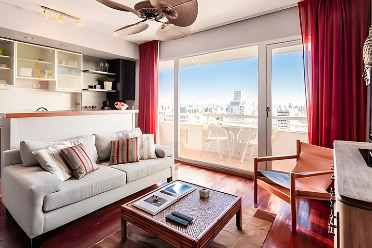 Espectacular Studio con Super Vistas, Piscina, Gym