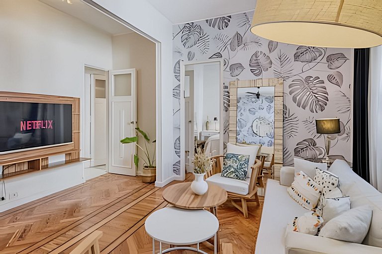 Cómodo y Familiar Estilo Francés Cerca de Parques