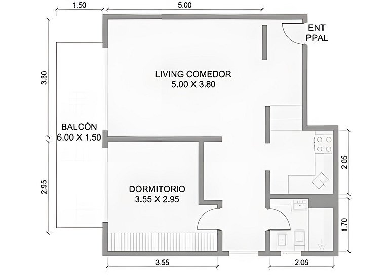 Amplio Palermo Hollywood Escritorio & Piscina