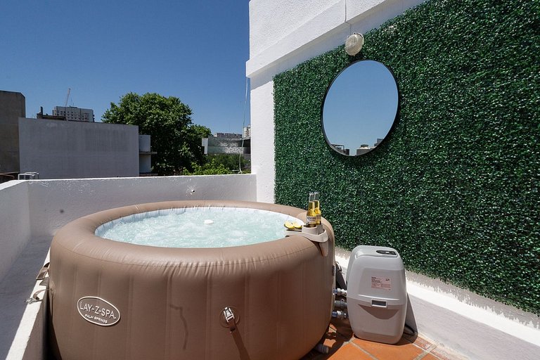 Ideal Familias con Terraza Privada, BBQ y Jacuzzi!