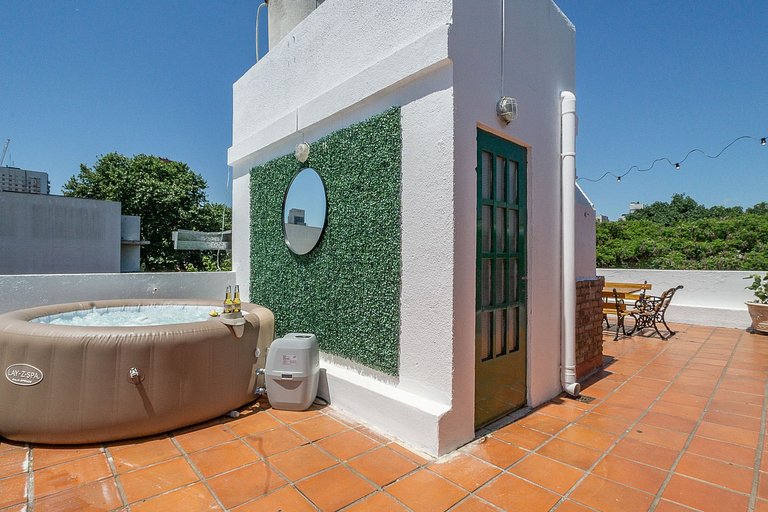 Ideal Familias con Terraza Privada, BBQ y Jacuzzi!