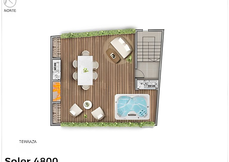 Oasis en Palermo c/ Terraza, Jacuzzi y Playroom