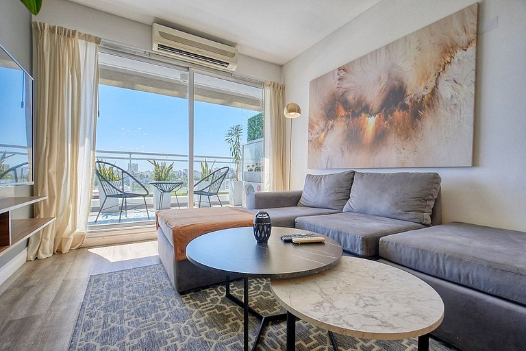 Amplio y Moderno con Piscina, BBQ, Sauna y Vistas